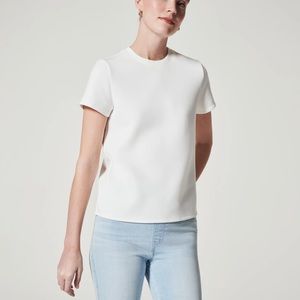 Spanx Airessential CAP Sleeve in Powder Top 1xl NWT